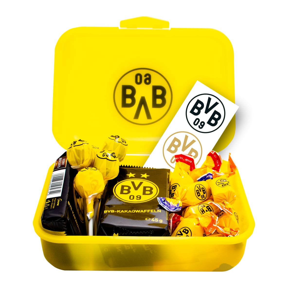 Gunz BVB Borussia Dortmund - Contenitore per il pranzo BVB, 275 g, con 5 carte di stampa BVB