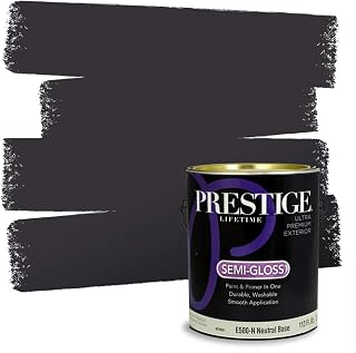 Paints Exterior Paint and Primer In One, 1-Gallon, Semi-Gloss, Comparable Match of Sherwin Williams* Domino*