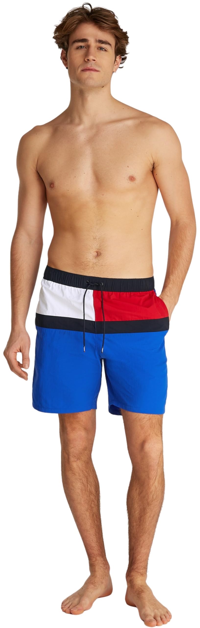 Tommy Hilfiger Uomo Pantaloncino da Bagno Long Drawstring con Coulisse