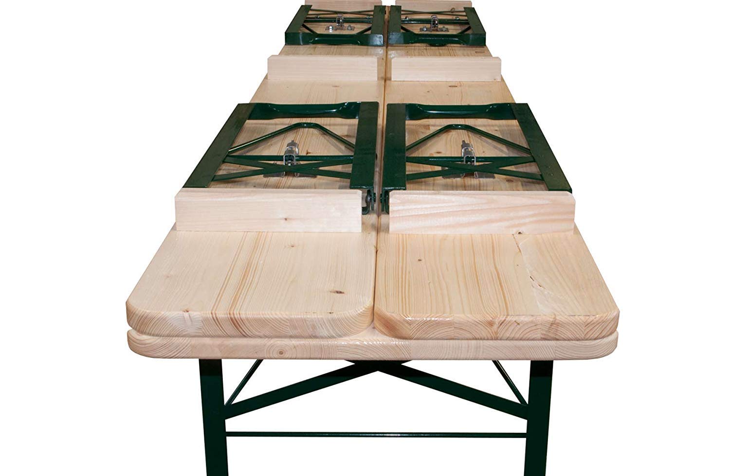 AVANTI TRENDSTORE Luma Set da Birreria Pieghevole in legno Tavolo 180cm + 2 Panche per Party