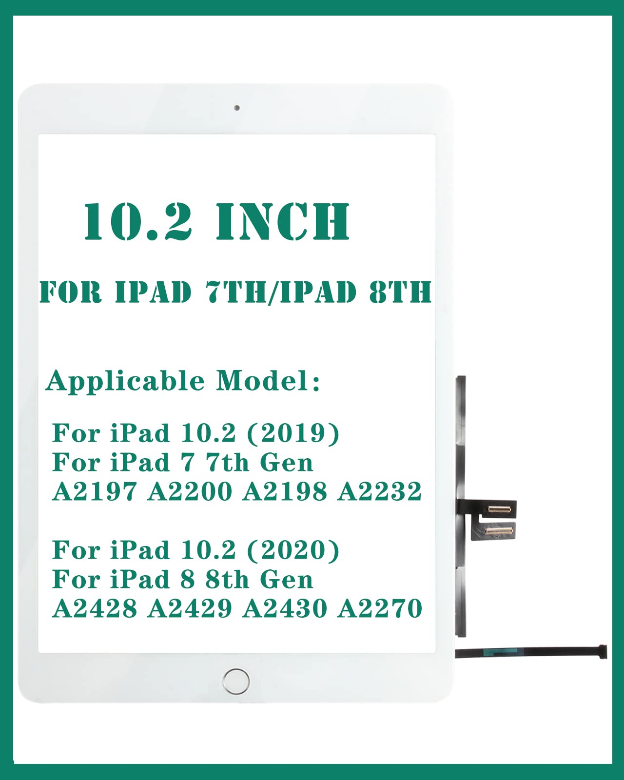 Amazon.com: for iPad 7 7th Gen Touch Screen for iPad 8 8th Gen