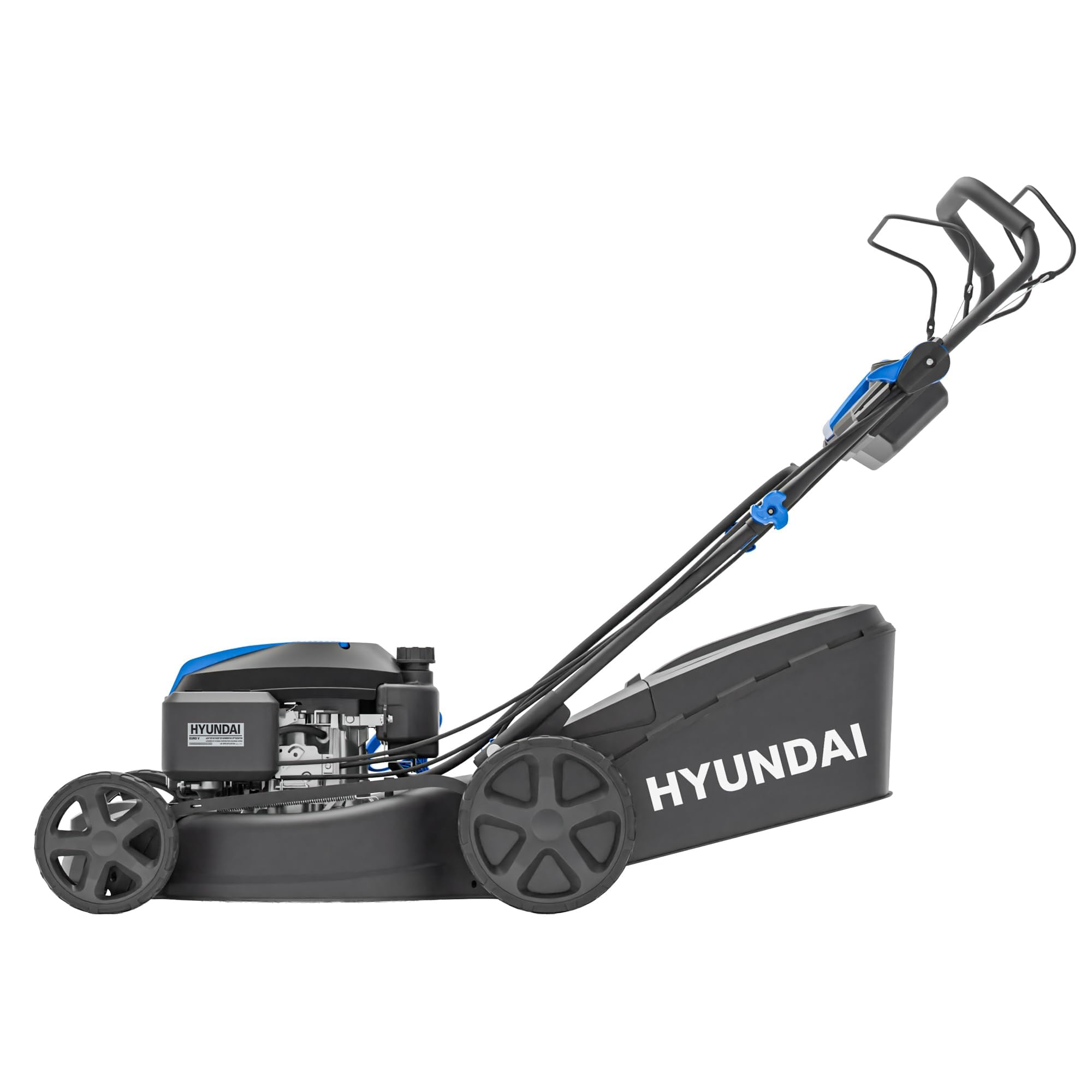 Hyundai Tondeuse à Gazon Thermique Autotractée 56 cm 196 cm3 5,5 CV Bac 70 L 4-en-1 HYM22200SPEX