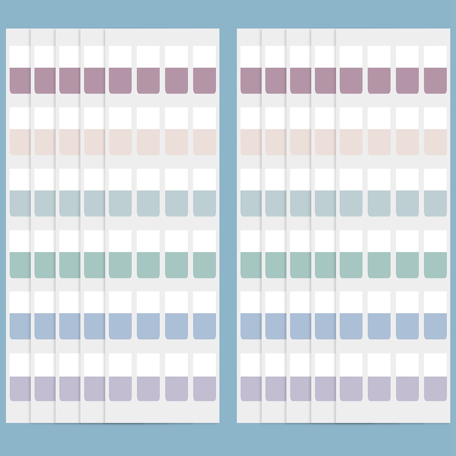 Sticky Index Tabs Colored Adhesive Flag Tabs Writable and Repositionable File Tabs Flags Sticky Reading Tabs Page Markers for Binders, Books, Paper, Notes, Filer Folders, 0.5 x 1 Inch (480 Pieces)