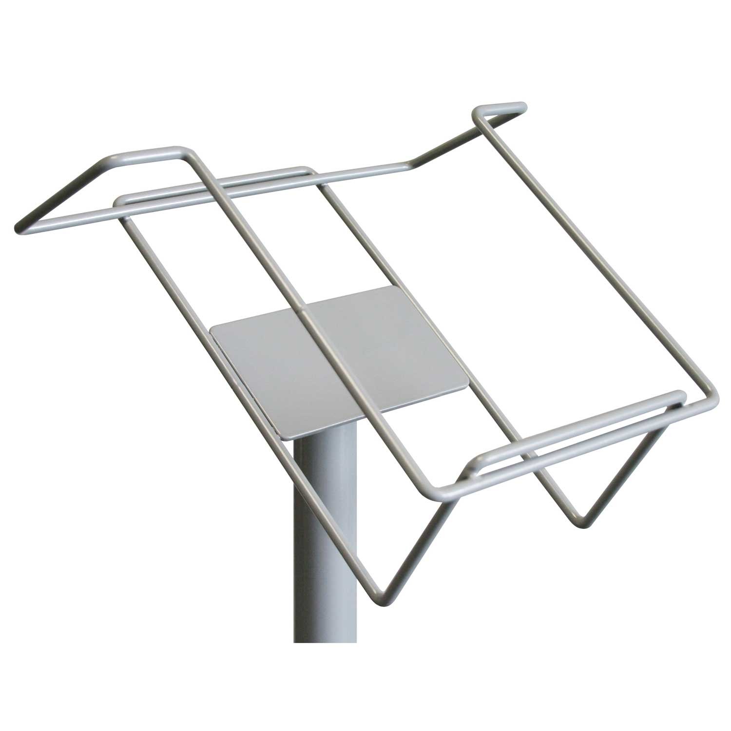 Prospektständer 1 x DIN A4 grau aus Metall Höhe 110cm pulverbeschichtet RAL9006