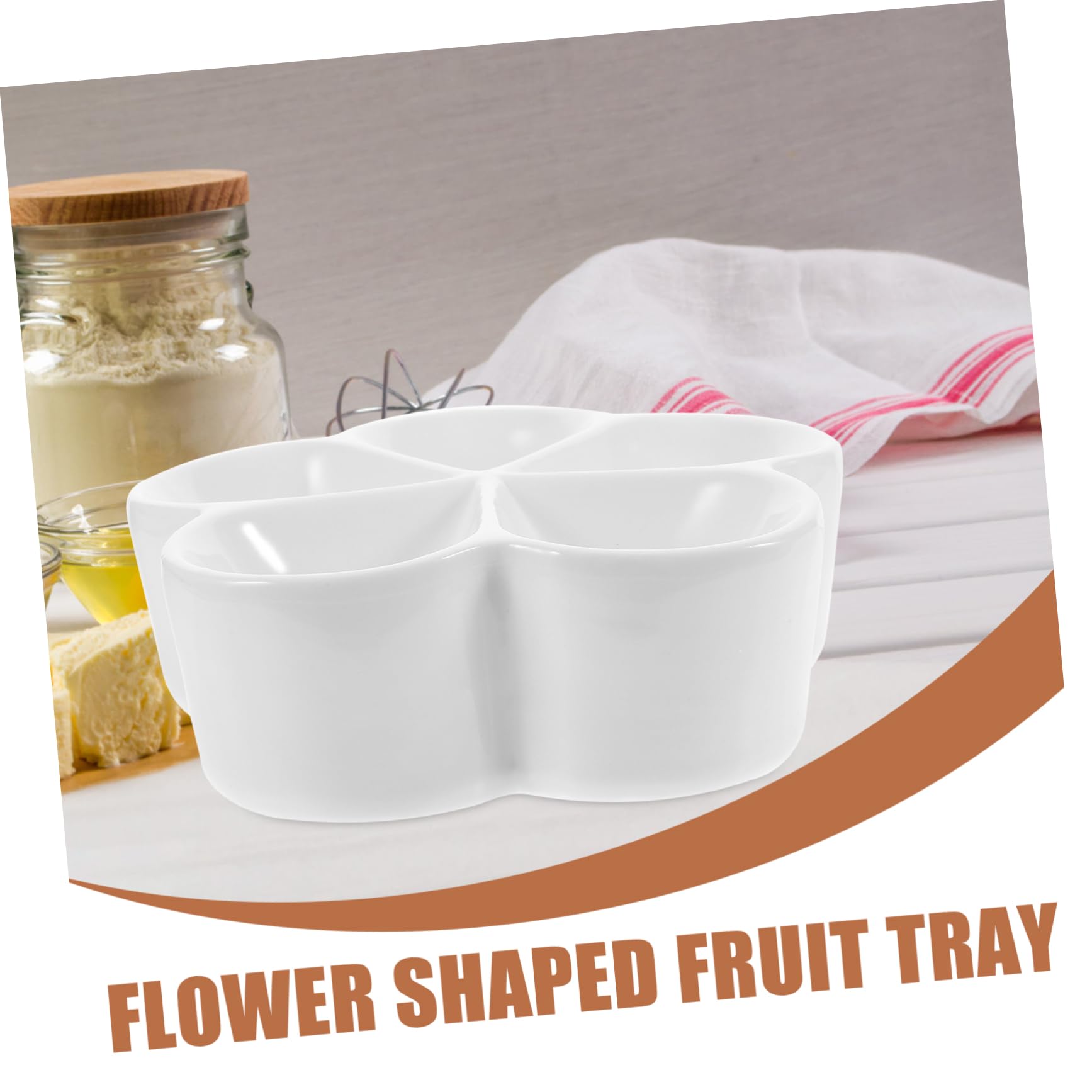 GLEAVI 4 Piezas Forma de Flor Aperitivos y Dividido de Almacenamiento Fiestas Snacks y Dulces