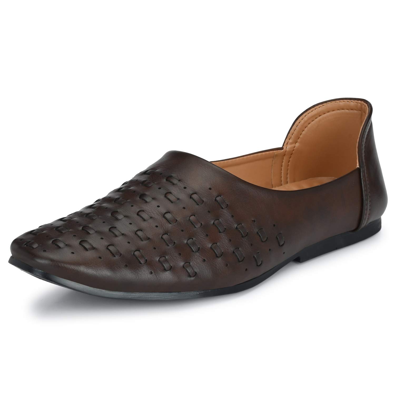 Prolific Mens Brown Ethnic Juttis Mojaris & Partys Shoes (6, Brown) (B087F44Q6F) Amazon Price History, Amazon Price Tracker