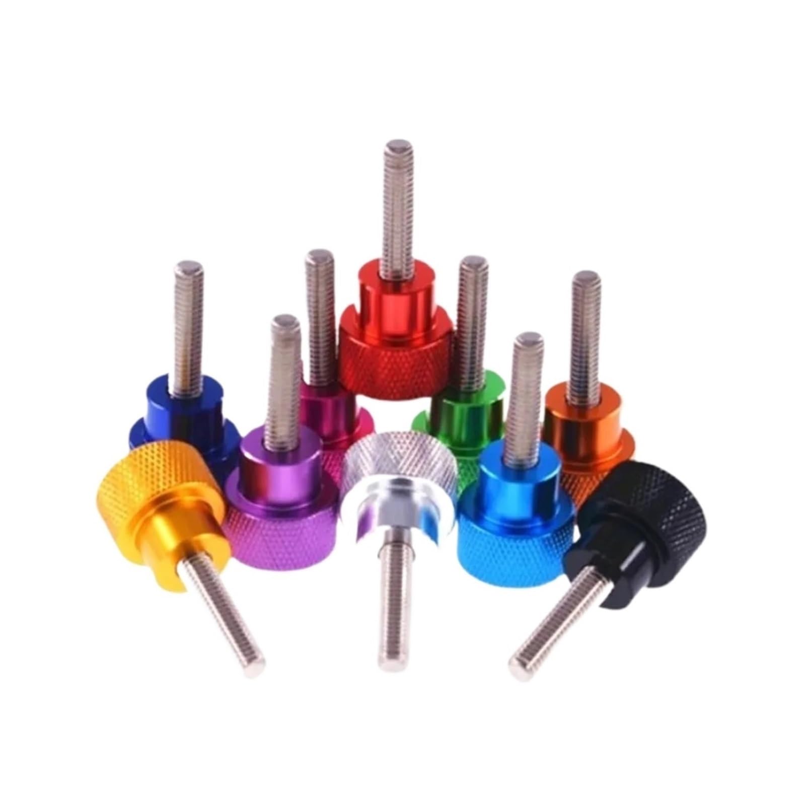 Viti a testa zigrinata in alluminio 2 pezzi M3 M4 M5 M6