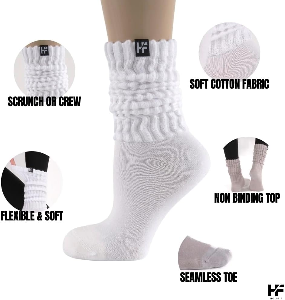Slouch Socks For Women Cozy Scrunch Socks Womens Crew Socks Long Boot Socks Women - Image 5