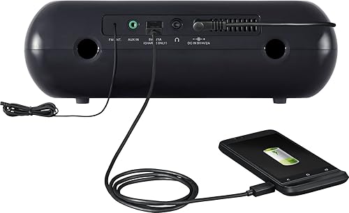 Miniatura 3 de Sangean RCR-20 FM-RDS (RBDS) AMBluetoothAux-inUSB Teléfono Carga Digital Tuning Radio Reloj con Batería de respaldo, Negro y RCR-5BK AMFM Digital