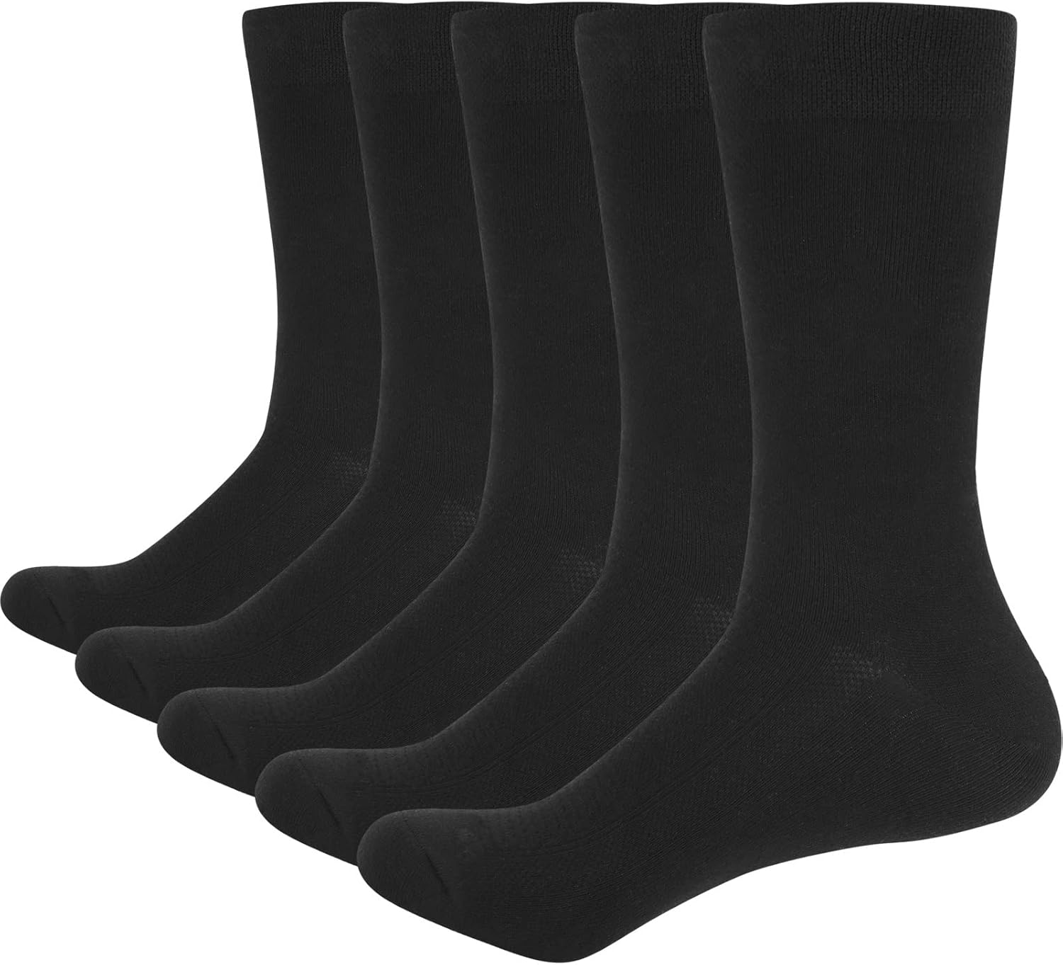 Mens Socks YUEDGE Mid Calf Breathable Soft Lightweight Cotton Socks