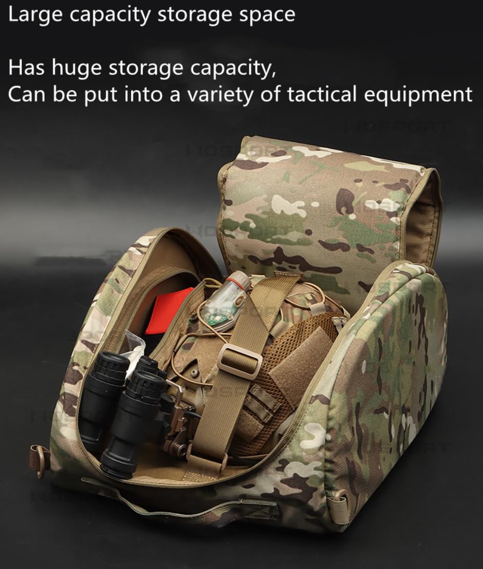 ACEXIER Sac de Rangement rembourré pour Casque Tactique Grande capacité Transport Rapide Moto Airsoft Paintball Chasse