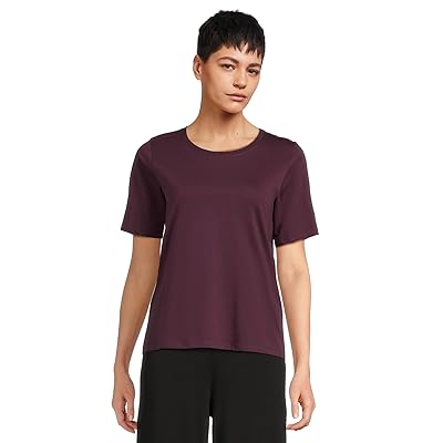 Eileen Fisher Organic Pima Cotton Jersey Round Neck T Shirts Women
