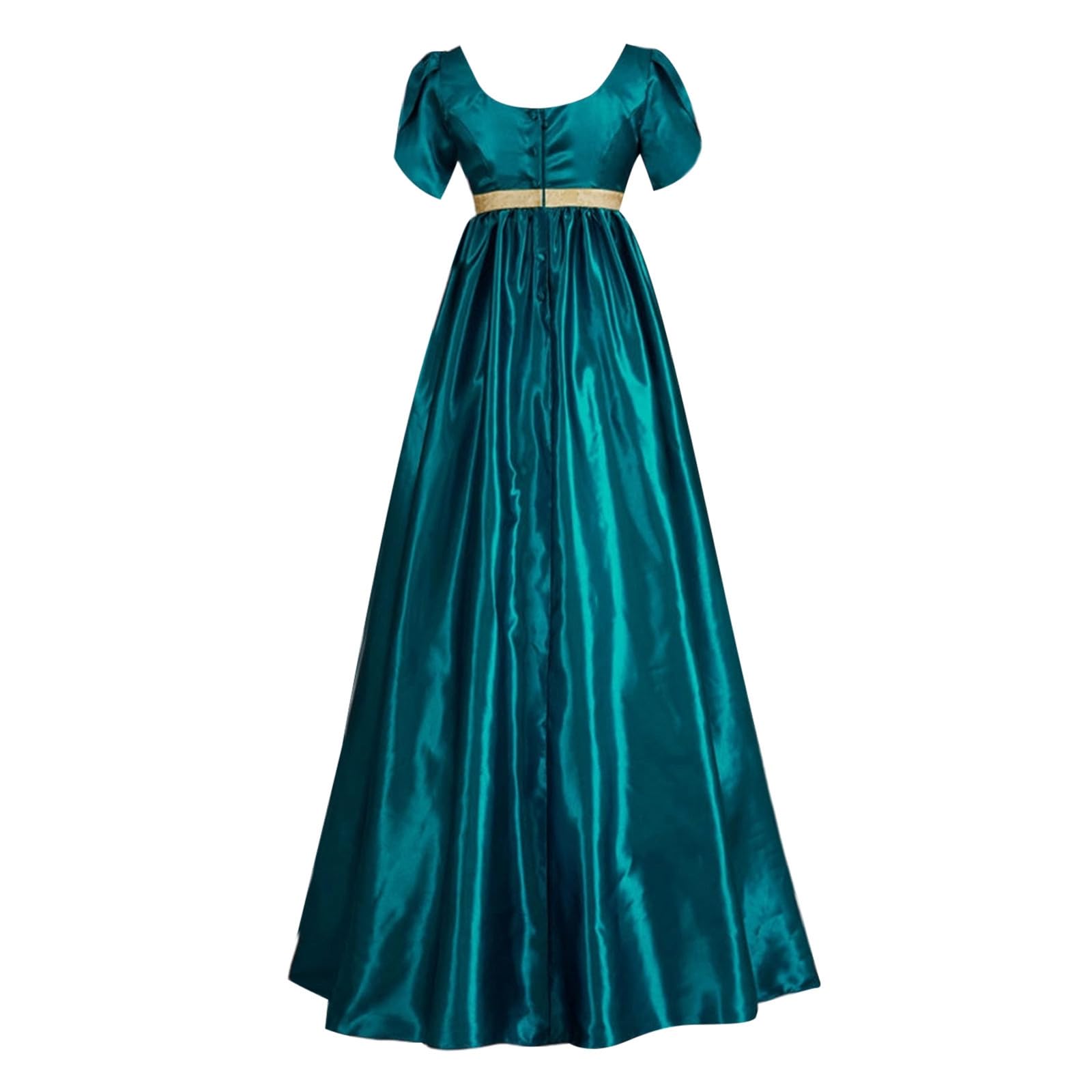 Abiti Per Le Donne 1800 Anni Abito Raso Vintage Regency Abito Fascia Vittoriana Tè Party Dress