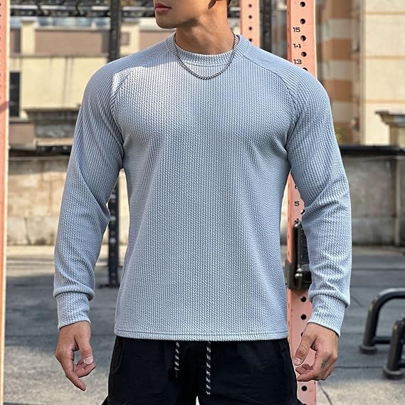 Image of Mens Stripes Full Sleeve Polycotton Tshirt| Comfortable, Lightweight,Breathable, Skin Friendly