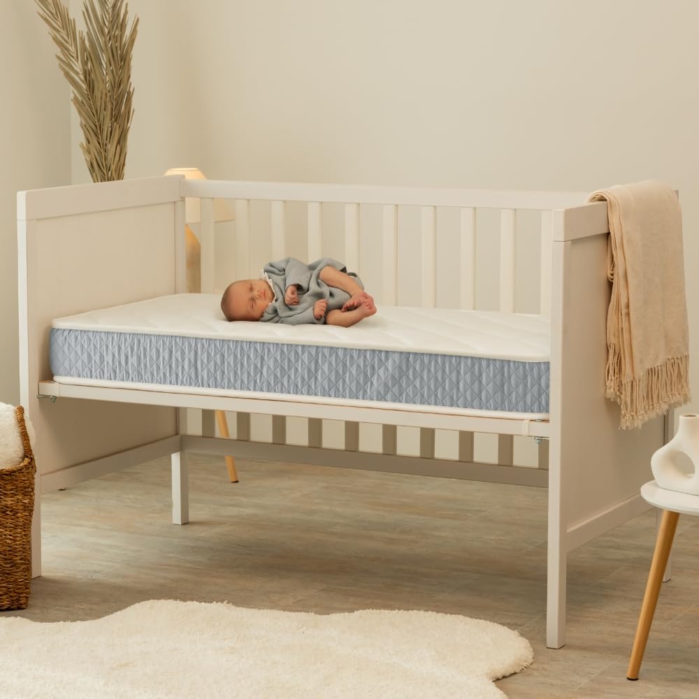 Nalui - Materasso per lettino viscoelastico 120 x 60 cm Baby One Core HR Adapt Foam, tessuto 3D traspirante e tessuto stretch ipoallergenico, certificato Oeko-Tex® | Made in Spagna. Altezza ±12 cm,