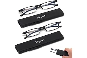 2 Pack Ultra Slim Reading Glasses For Women and Men