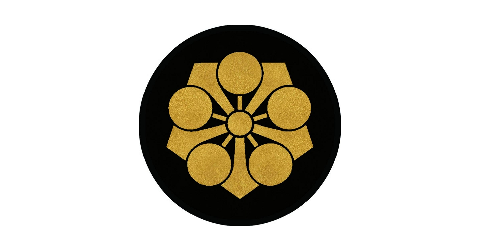 Amazon.co.jp: 家紋シール 前田慶次 剣梅鉢 直径10cm 丸型 2枚