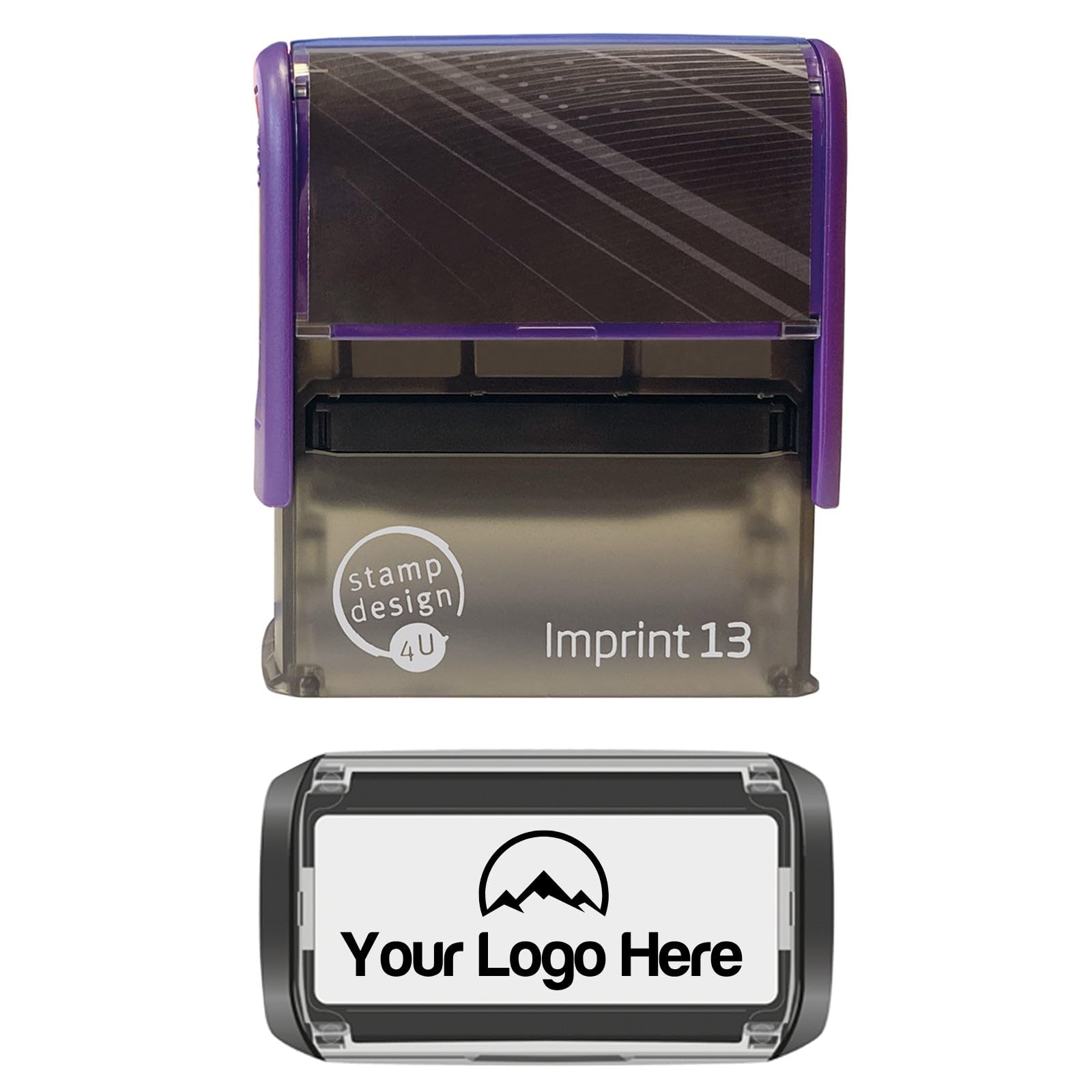 Personalised Logo Rubber Stamp Self Inking- SD4U Imprint 13 58 x 22mm - Logo Stamp