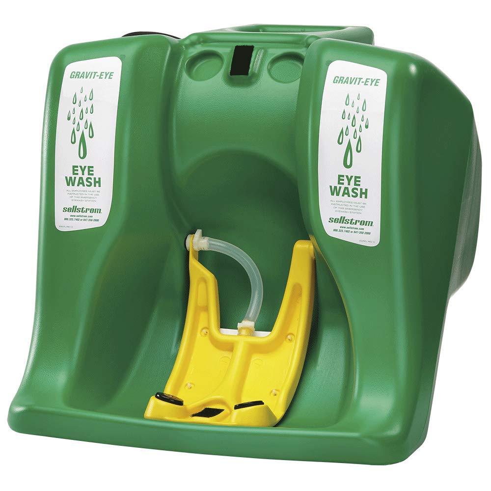 Sellstrom S90320 Gravit-Eye 16 Gallon All-Purpose, Gravity Flow, Portable Eyewash Unit, Green