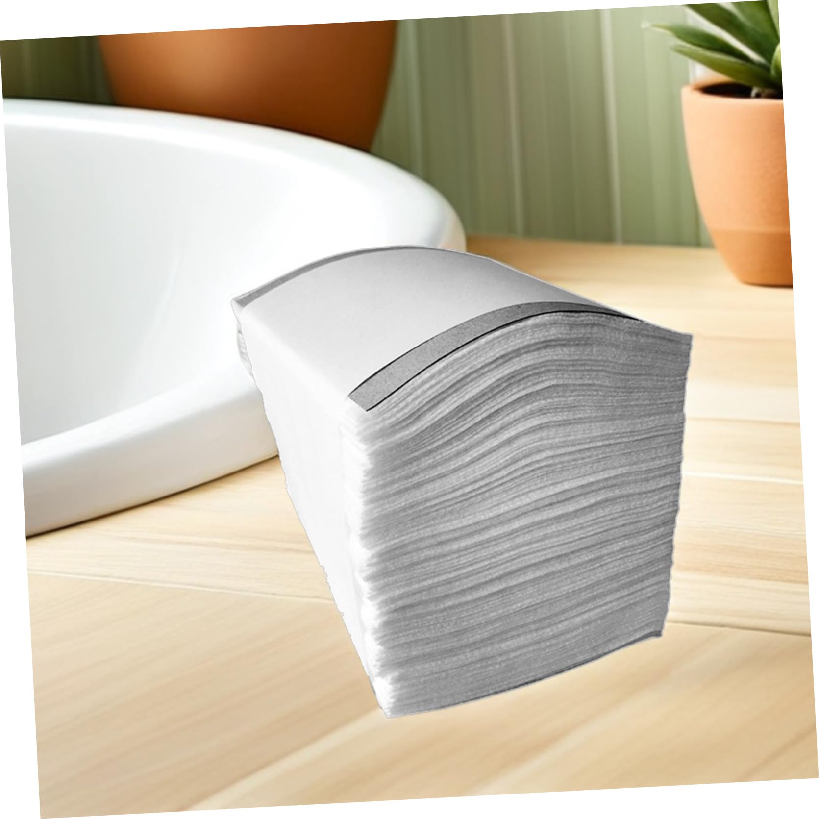 jojofuny 300pezzi Dischetti Struccanti Pieghevoli Dischetti Detergenti per Viso in Tessuto Non Tessuto per Pulizia del Viso Monouso per Uso Domestico Salone Bianco