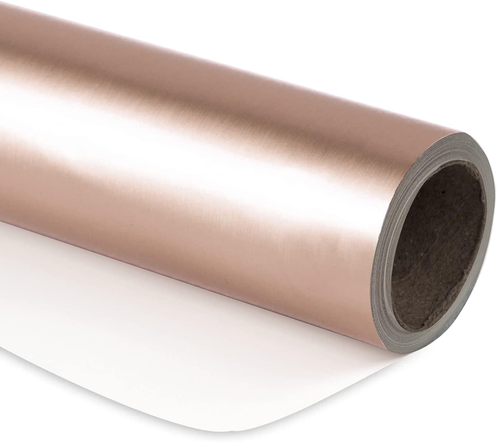 RUSPEPA Rose Gold Metallic Wrapping Paper - Pink Gold Solid Color Matte Paper Perfect for Wedding, Anniversaries, Birthday for Her,Christmas,Baby Shower Mother‘s Day Gifts- 17 Inches X 32.8 Feet