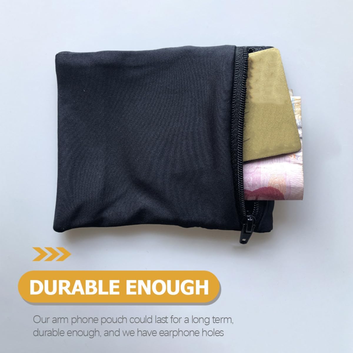 NOLITOY Sports Arm Bag Armband Cell Phone Holder for Running Fitness, Elastic Wrist Strap Milk Silk Material, Black Lightweight Phone Sleeve for Outdoor Exercise