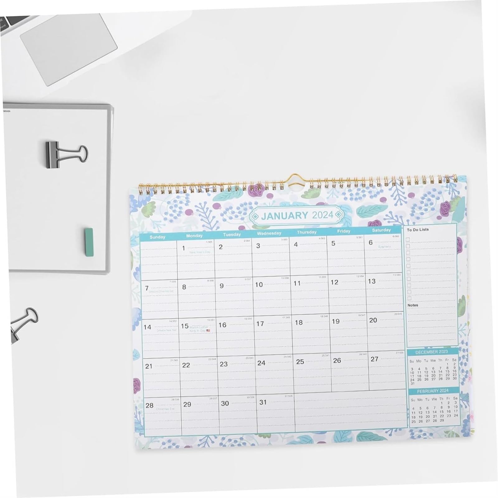 Familienplaner Kalender 2024 Wandkalender 2024 DEZ. 2024, Dickes Papier, Perfekt Für Die Planung In Schule, Büro Und Zuhause Kalender 2024 (Color : A, Size : 3pcs)