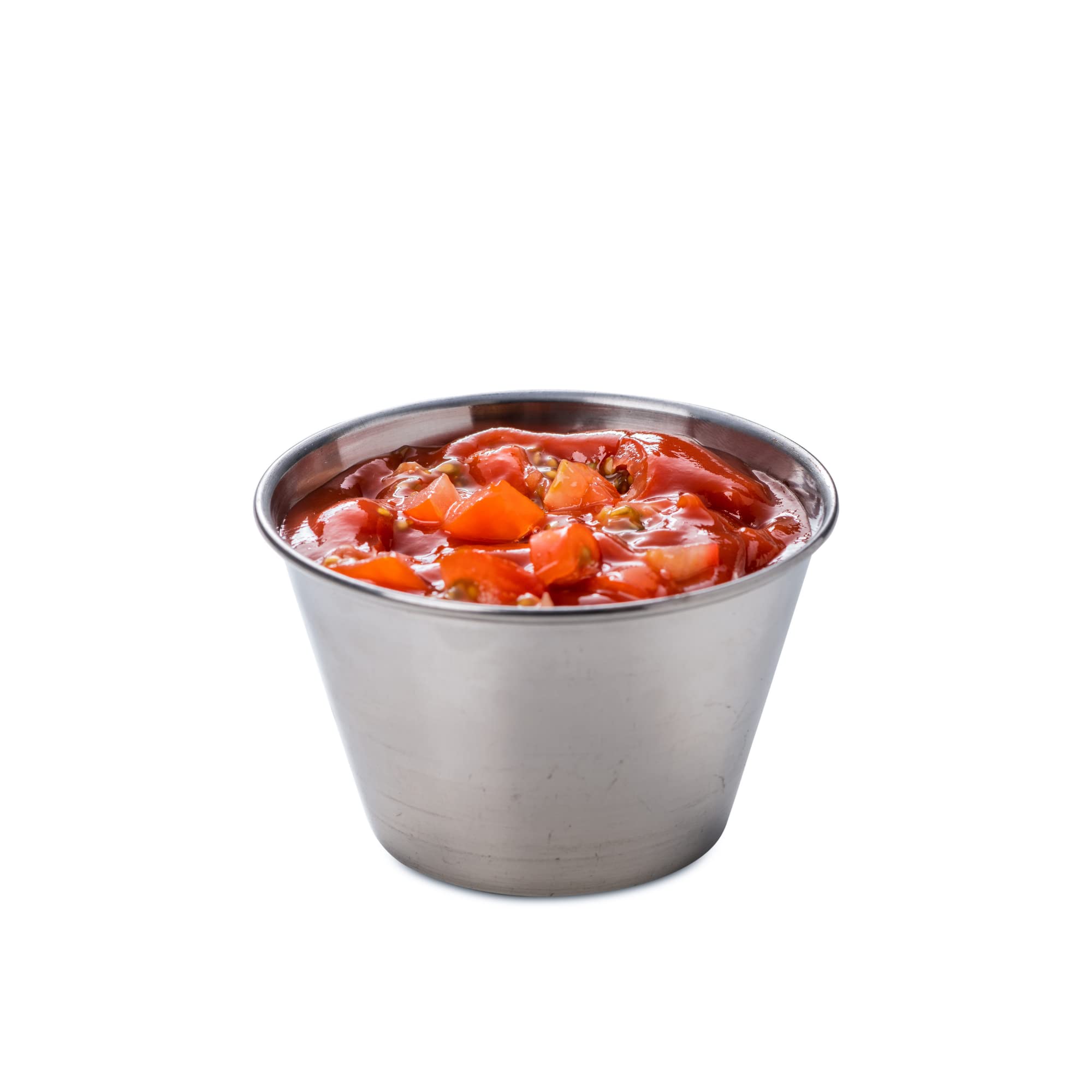 Stainless Steel Ramekins 6oz / 170ml - Pack of 24 - Sauce Pots, Condiment Bowls, Dip Pots