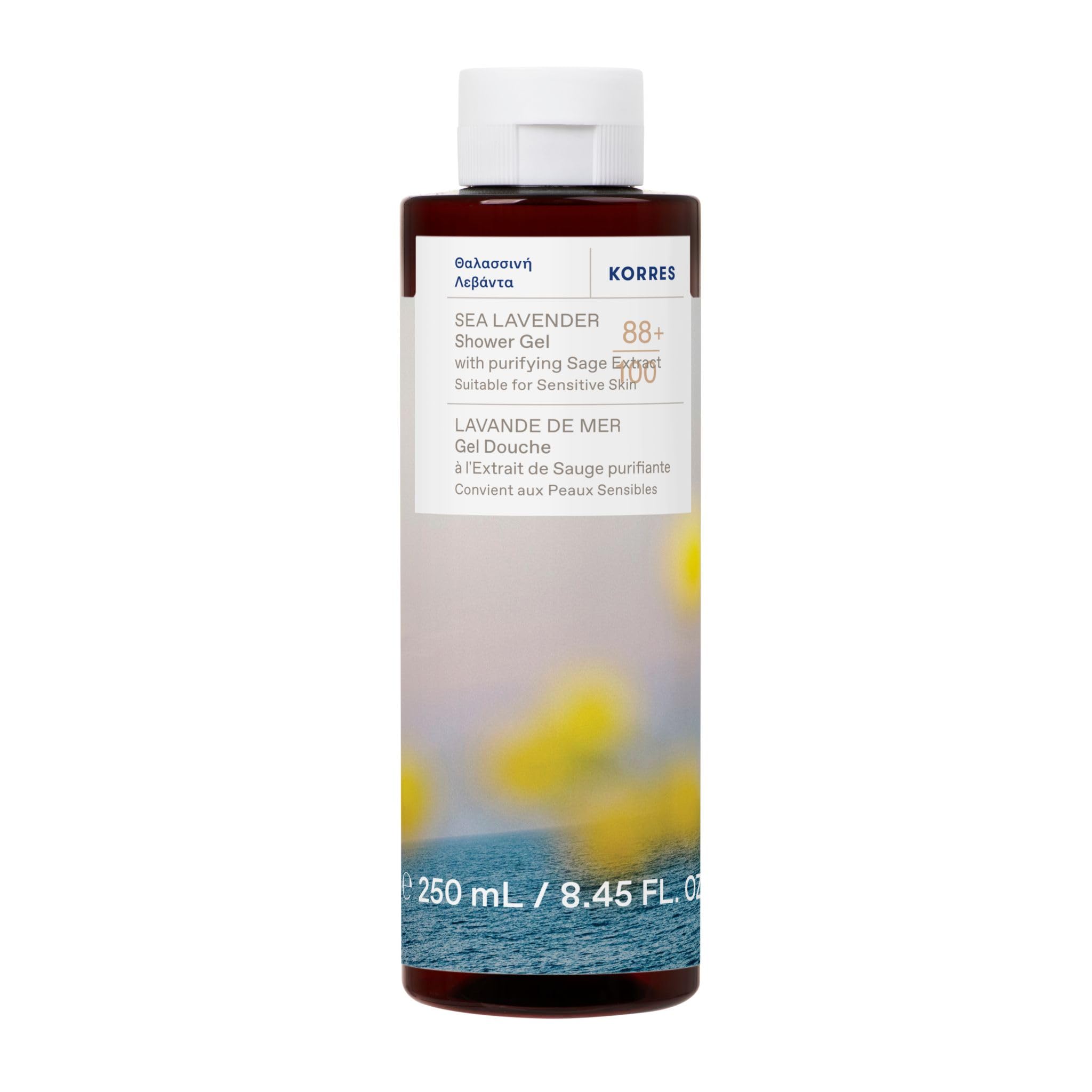 KORRES Sea Lavender Shower Gel with purifying Sage extract, suitable for Sensitive skin, 250ml