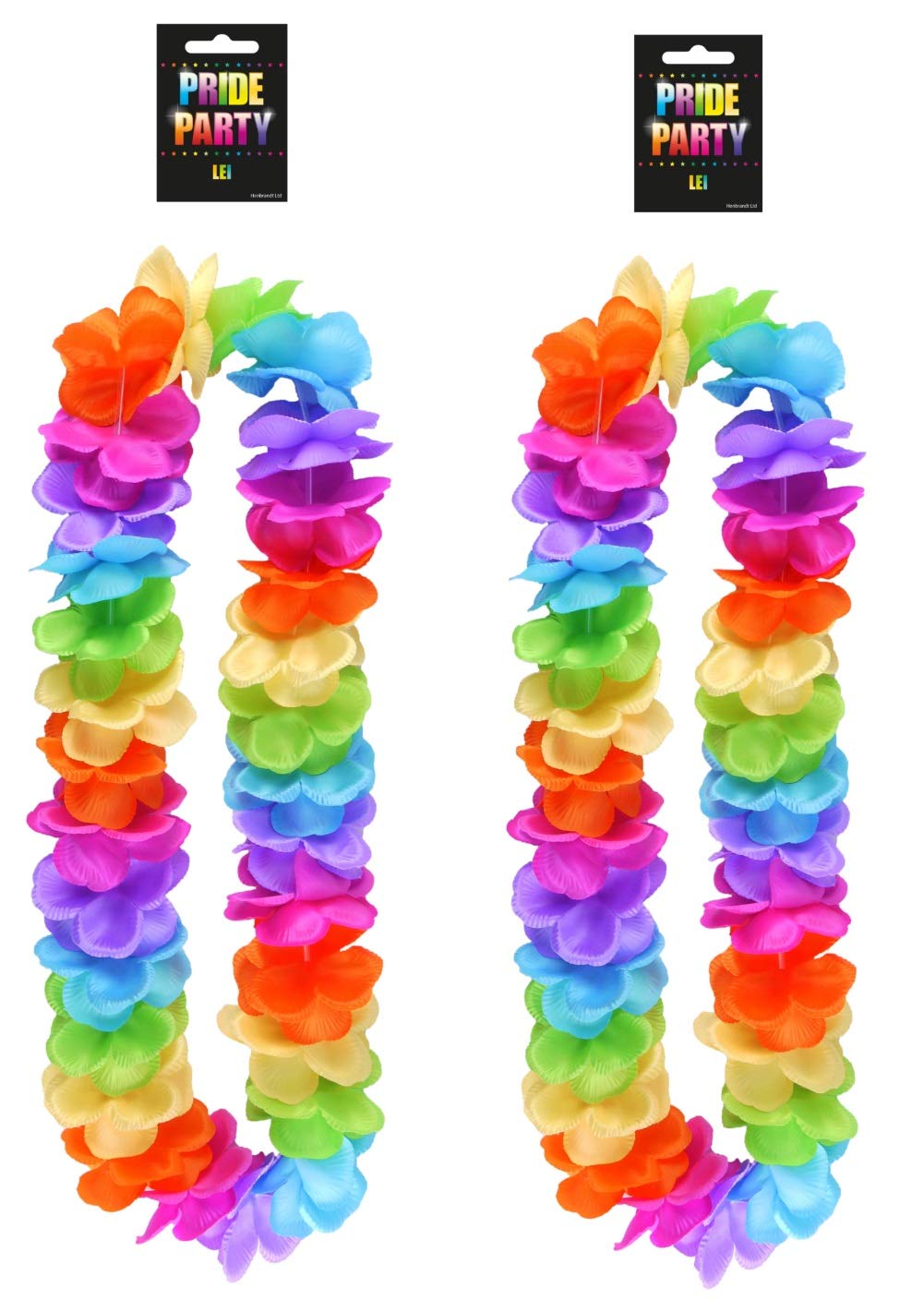 LGBT GAY PRIDE RAINBOW HULA LEI - CARNIVAL FESTIVAL HAWAIIAN GARLAND PARTY (25 Hula's)