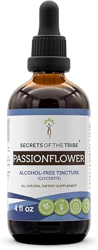 Miniatura 6 de Secrets of the Tribe Tintura de pasiflora Extracto sin alcohol, Passionflower (Passiflora Incarnata) Hierba seca 2 oz