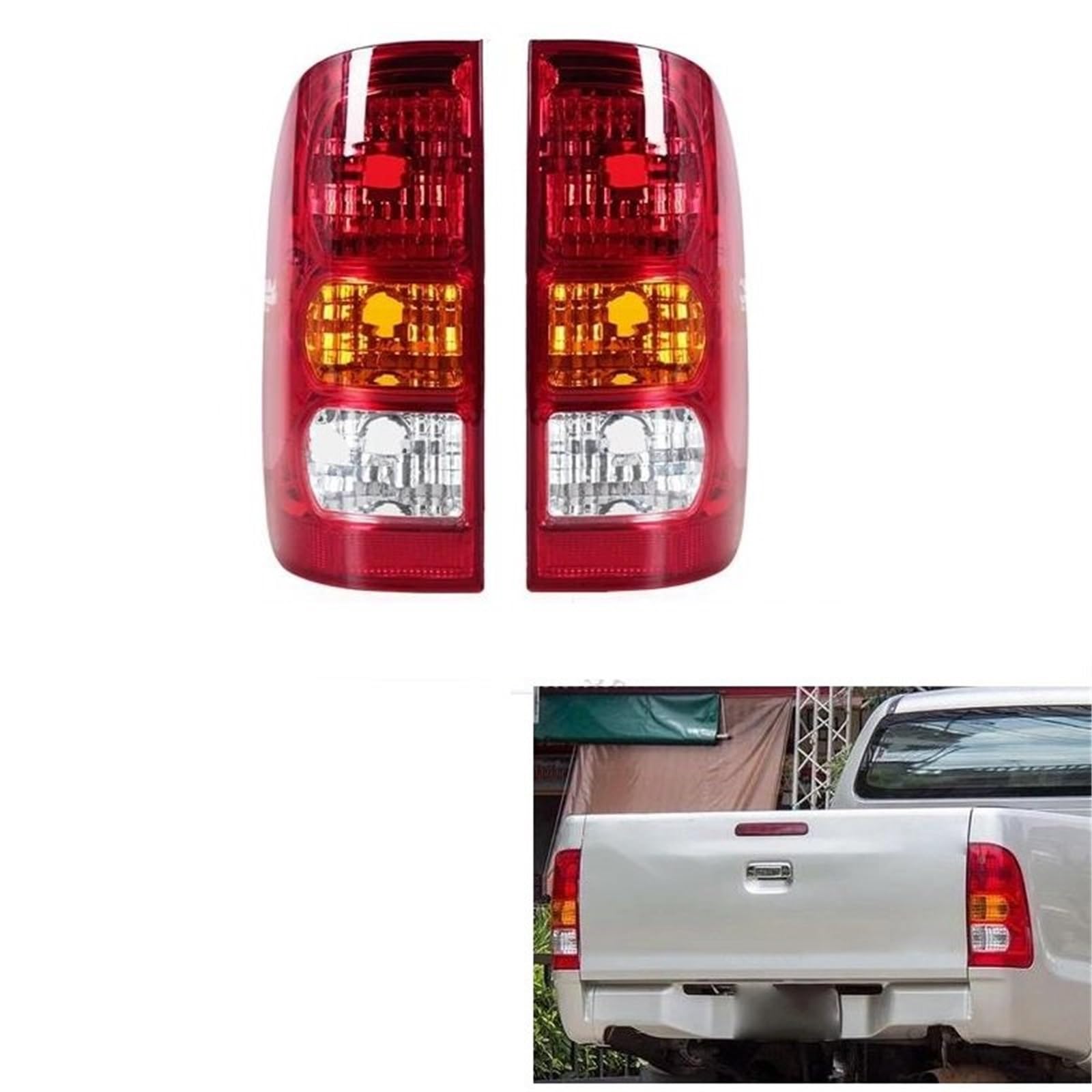 Piloto Trasero Para Toyota Para Hilux MK6 Pickup Para Vigo 2005-2011 Luces Traseras, Luz De Freno, Luz De Posición, Intermitente Luz Trasera Piloto Trasero(Izquierda)