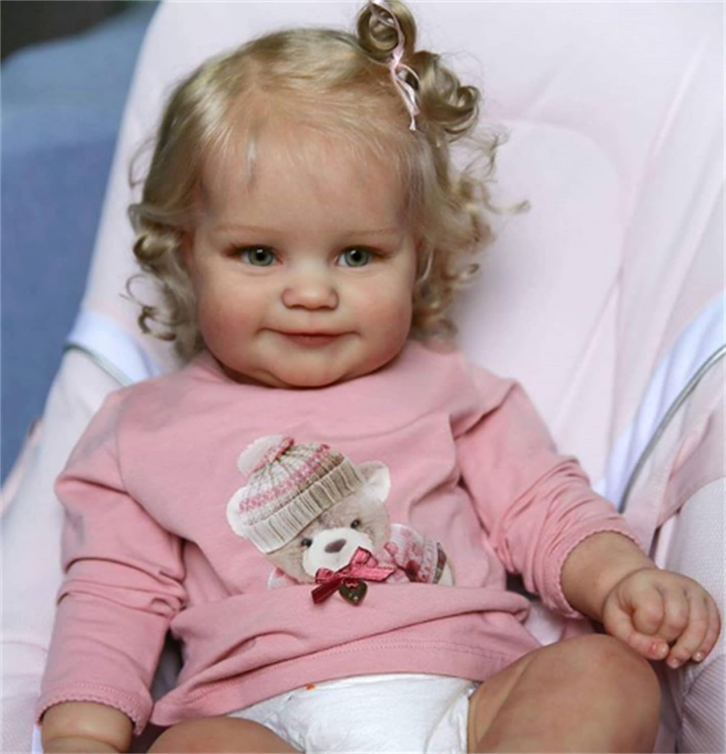 Zero pam Reborn Baby Mädchen 20 Zoll 50 cm Süß Lächeln Reborn Baby Puppe Lebensechte Echte Babygröße Verwurzeltes Haar Realistische Wasserdicht Reborn Babys Puppen mit Zubehör