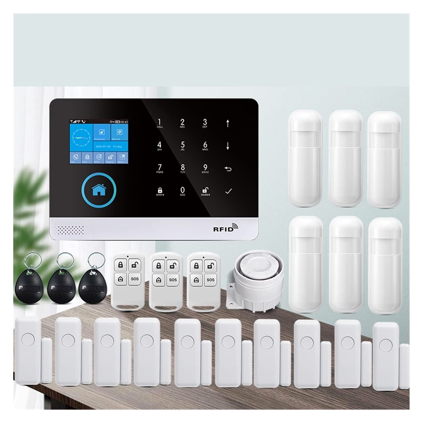 Domowe Systemy Alarmowe, 433MHz Bezprzewodowy system alarmowy do domu GSM inteligentnego systemu alarmowego Tuya z czujnikiem ruchu(A)