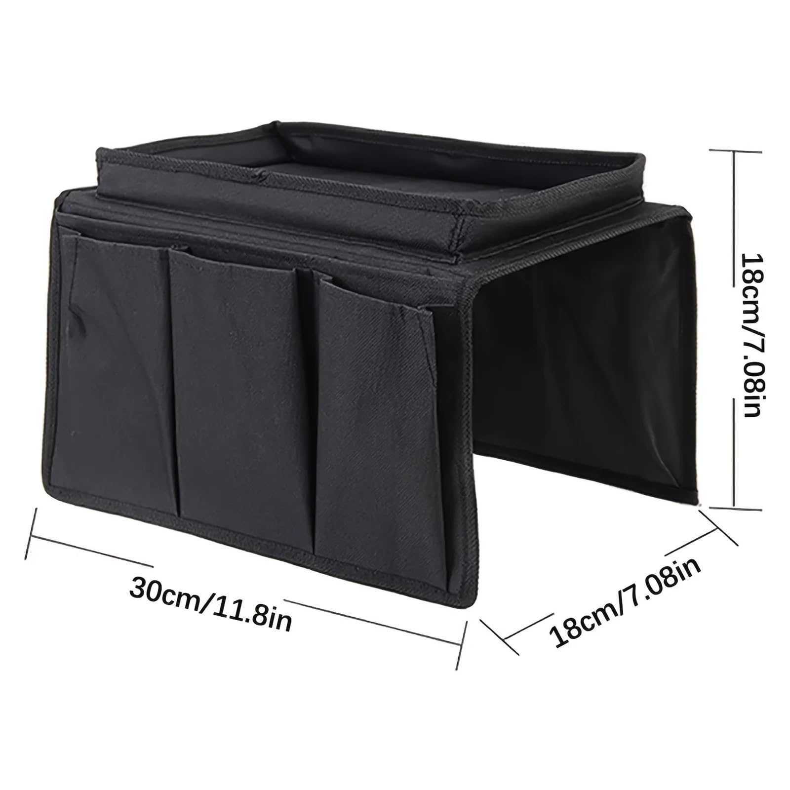 Organizador Antideslizante for reposabrazos de sofá, sillón Caddy, Almacenamiento for cabecera Cama, Bolsillo for TV, Soporte Remoto, Bolsa for, teléfono móvil para Sofá(Gray)