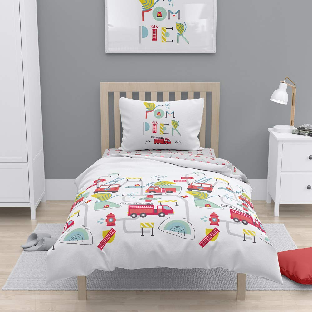 Beddinghouse Kids dekbedovertrek Hot Dogs - 140x200 cm - roze – vtwonen