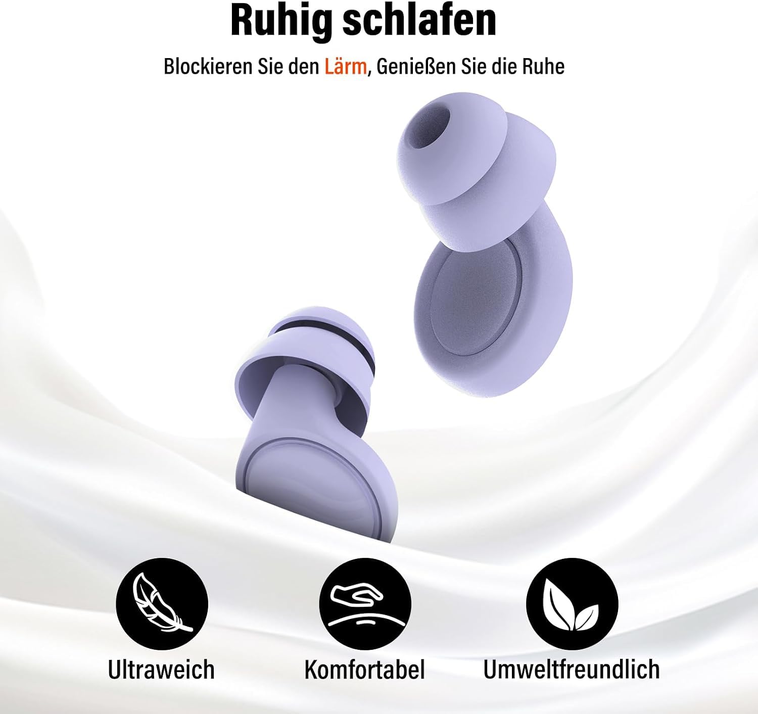 Q2Pro, tappi per le orecchie per dormire, riduzione del rumore da 35 dB, protezione dell'udito riutilizzabile, per dormire, viaggi, concerti e concentrazione, 7 cuscinetti ultra morbidi XS/S/M/L