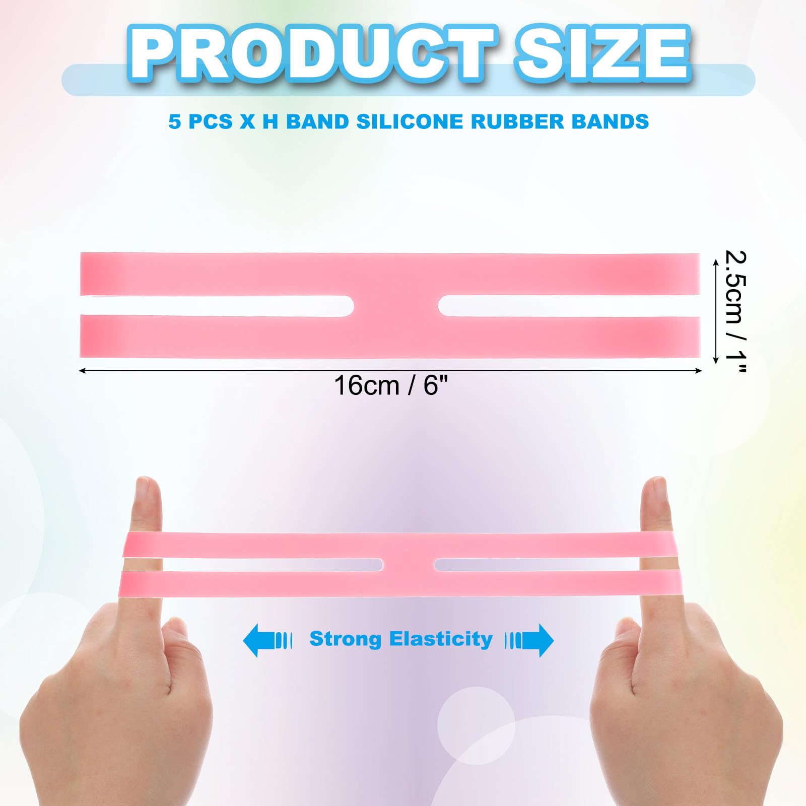 PATIKIL 6 Inch H Band Silicone Rubber Bands - Image 2