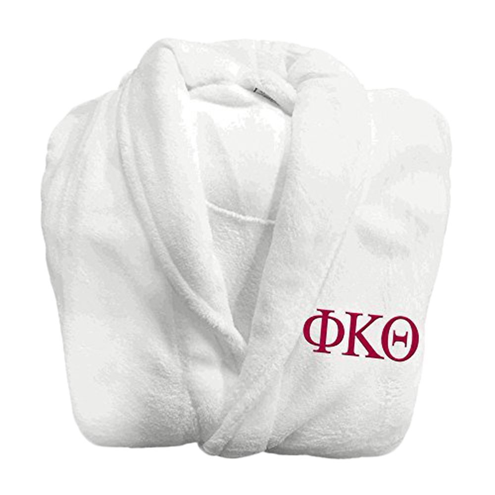 GreekgearGreekgear Phi Kappa Theta Fraternity Lettered Bathrobe White