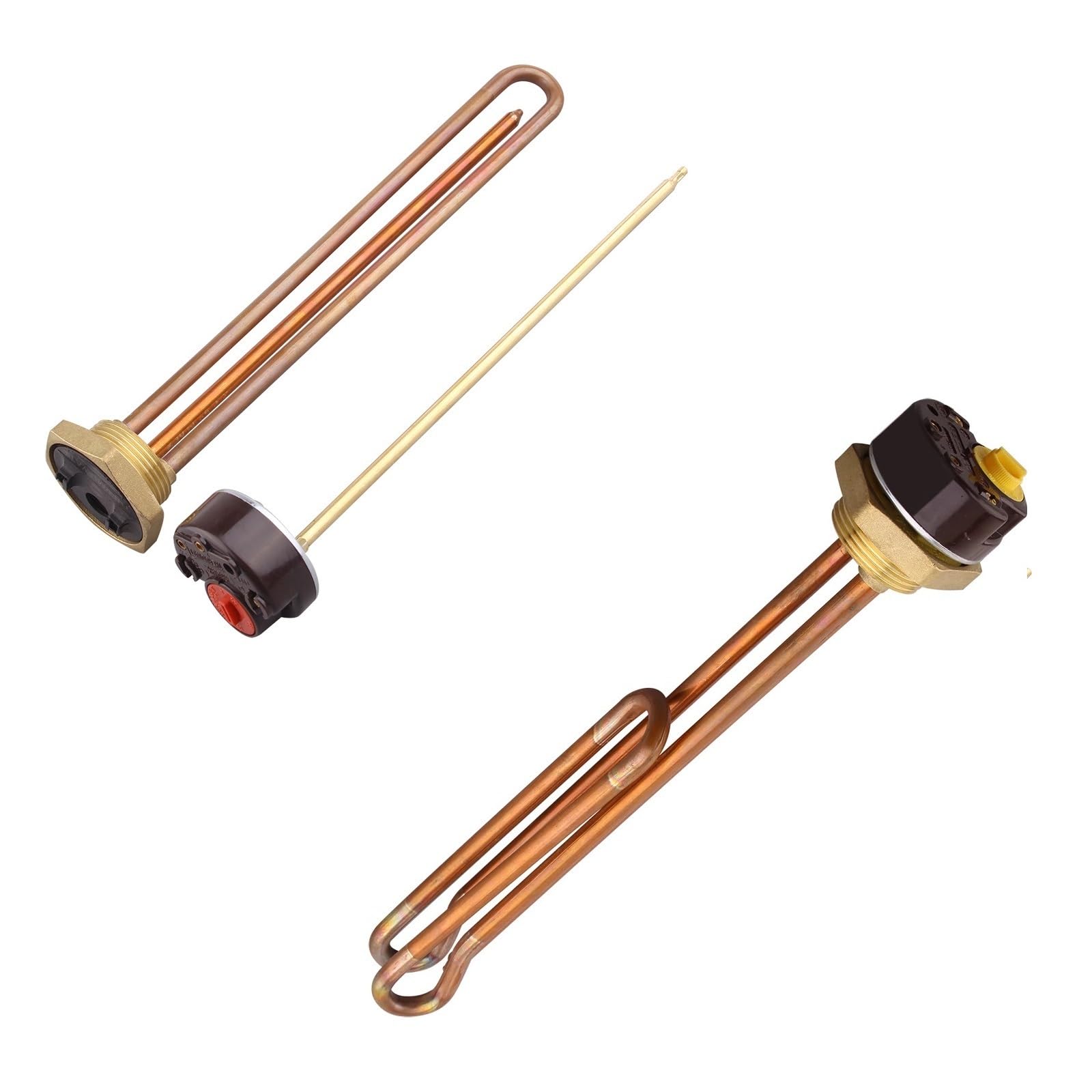 Rezystor do podgrzewacza wody 220 V Miedź Typ U Składana grzałka zanurzeniowa Kontrola temperatury DN32 280 mm 8 1200 W-3000 W(Fold Back 220V 3000W)