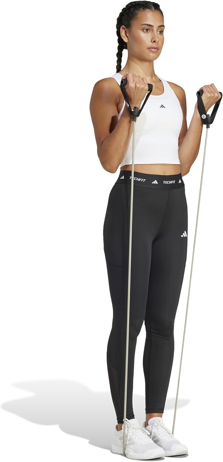 Adidas Womens Techfit Cropped Training Tank Top - Image 5