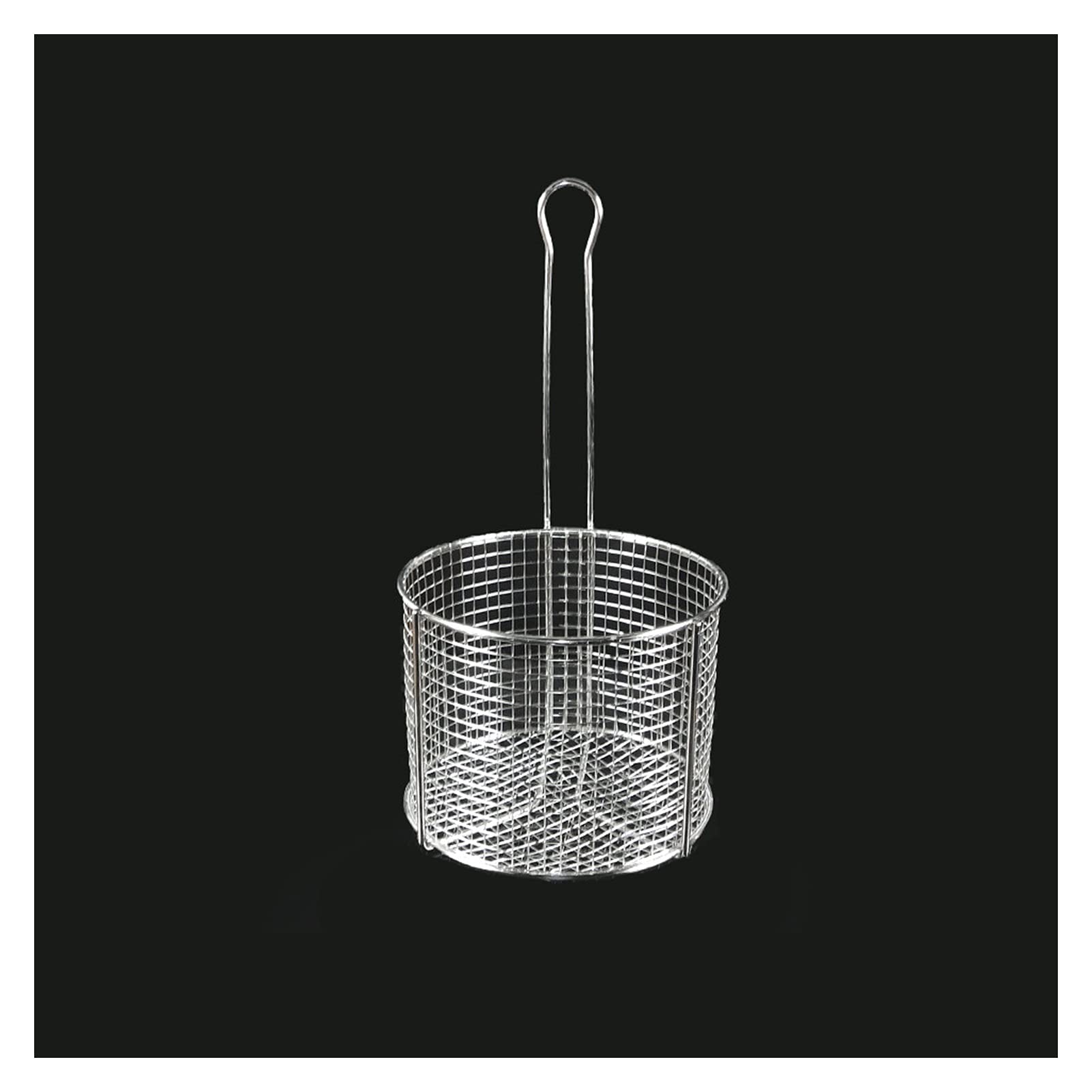 Filtro de alimentos fritos de cocina, espumadera de cocina de acero inoxidable, cesta de patatas fritas de metal, mango de filtro, cesta for freír for fideos, patatas fritas, colador for freí