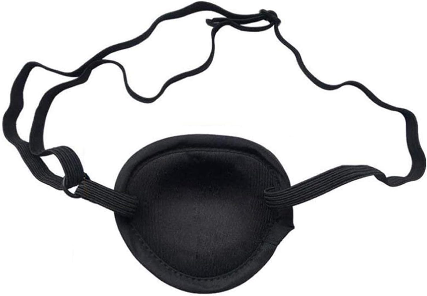 KASTWAVE 1 Pcs Kid's Adjustable Soft and 3D Stereo Comfortable Pirate Eye Patch, Single Eye Mask, Eye Cover for Treat Amblyopia Lazy Eye Strabismus For Children Training Black (S)
