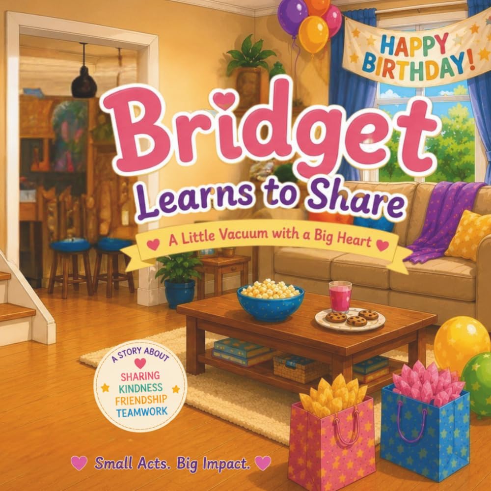 Bridget Learns To Share: A Heartwarming Story About Friendship, Teamwork, and Finding Joy in Helping Others (Bridget, The Little Vacuum)