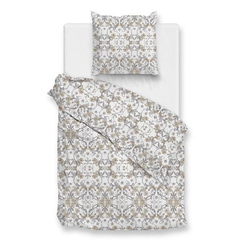 Housse de couette coton Zo!Home Fausto gris 140x200 cm qualité premium