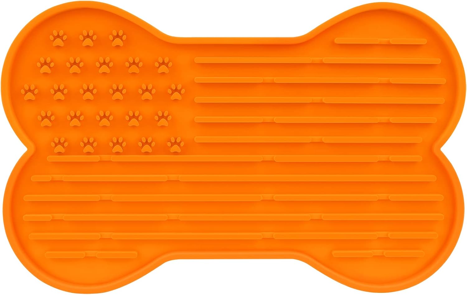 Dynmeow Dog Licking Mat with American Flag Pattern, Dog Peanut Butter Lick Pad with Suction Cups, Pet Slow Feeder Mat for Small Medium…