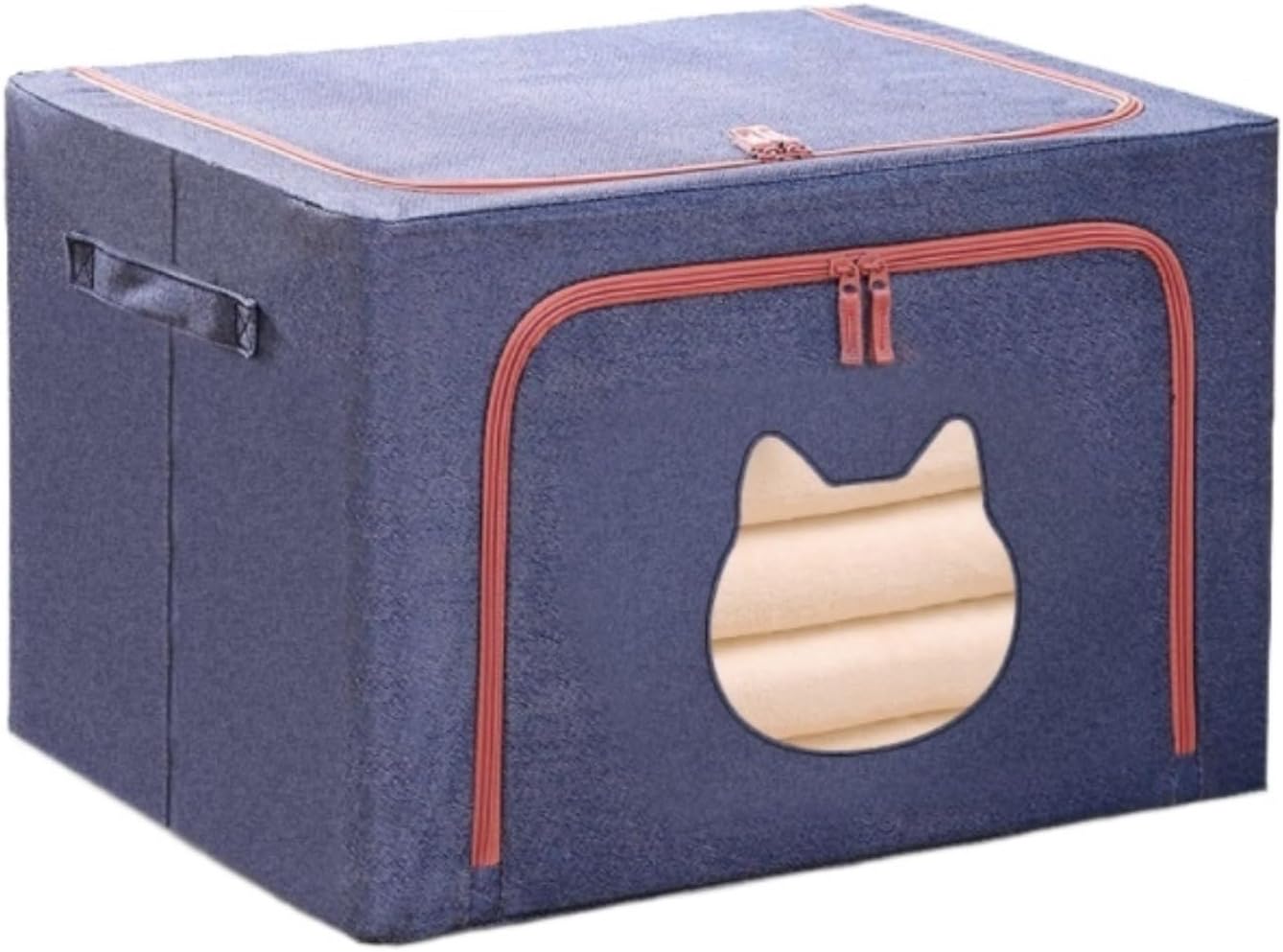 Storage Bag for Clothes Bedding Quilt Storage Bags Clothes Storage Containers Foldable Blankets Storage Box Storage Container(F,66L)