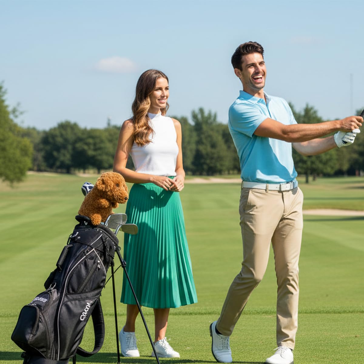 Scott Edward Golfschlägerabdeckung, passt gut für Hybrid-Golfschläger aus Holz, lustiges süßes Tier-Design, weiche, funktionelle Golfschlägerhaube, stilvoller Schlägerschutz für Männer und Frauen