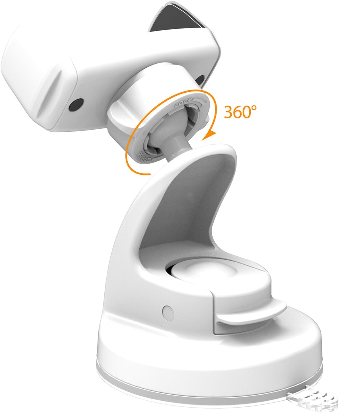 Car Mount Holder for iPhone 7 7 Plus, 6s Plus 6s 5s 5c, Samsung Galaxy S7 Edge Plus S7 S6, Note 5 -Retail Packaging –White