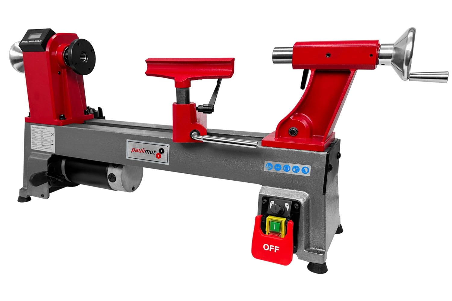 PAULIMOT Drechselbank DM450-V, 455 mm Spitzenweite, 550 Watt Motor